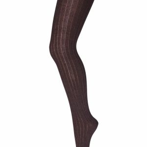 MP Danmark Strømpebukser Rib Uld Dark Brown