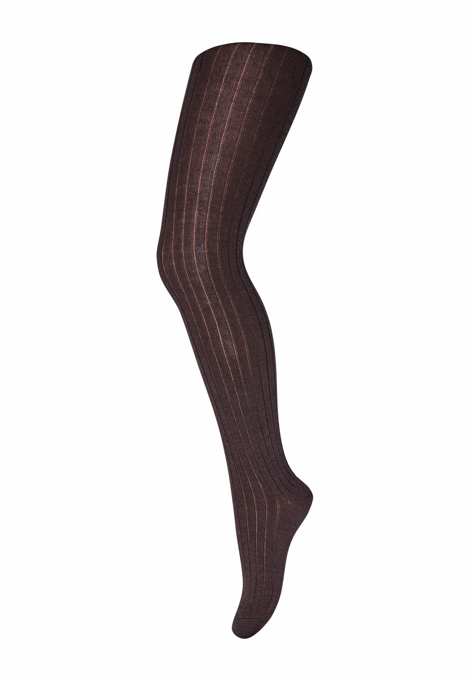 MP Danmark Strømpebukser Rib Uld Dark Brown