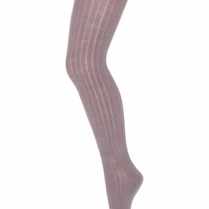 MP Danmark Strømpebukser Rib Uld Dark Purple Dove