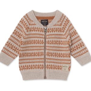 Mini A Ture Cardigan Maximus Light Brown Melange