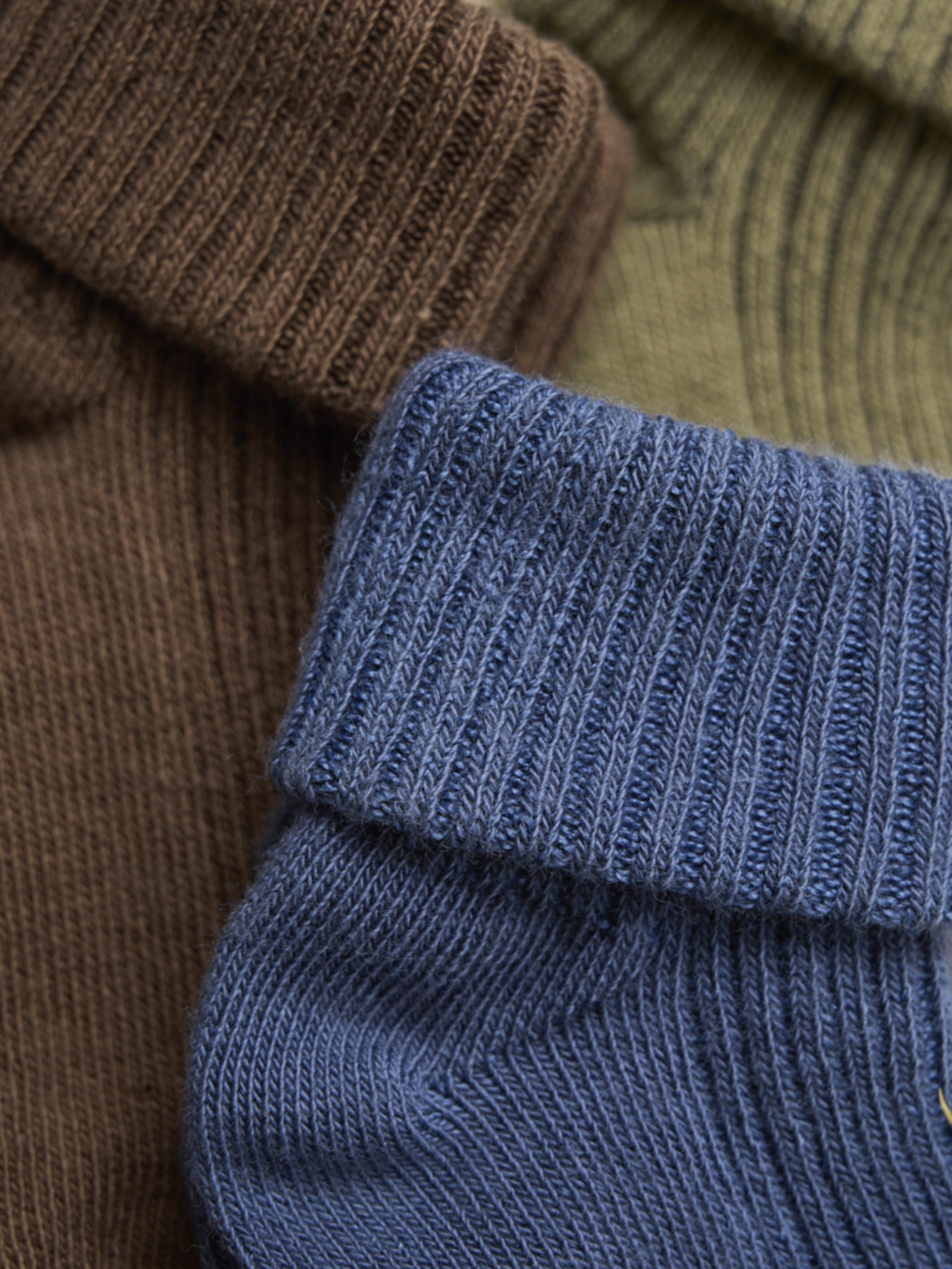 Minymo Baby Strømper Rib 3-pak Dark Olive - Billede 2