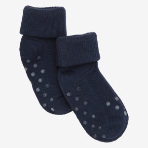 Minymo Baby Strømper ABS-skridsikre 2-pak Rib Total Eclipse