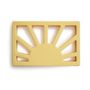 Mushie Bidering Teether Sun Muted Yellow