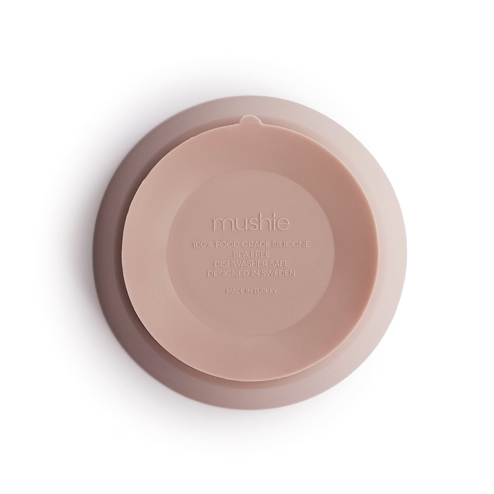 Mushie Silikone Skål Blush - Billede 3