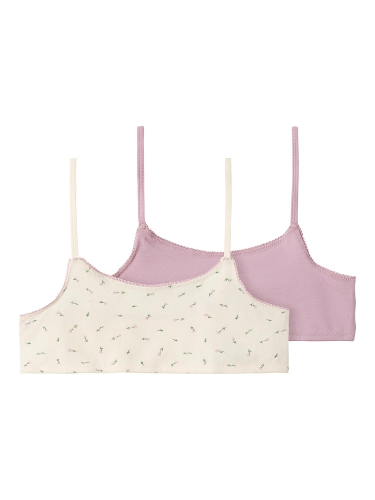 Name It Bralette 2-pak Short Strap Top Floral Buttercream