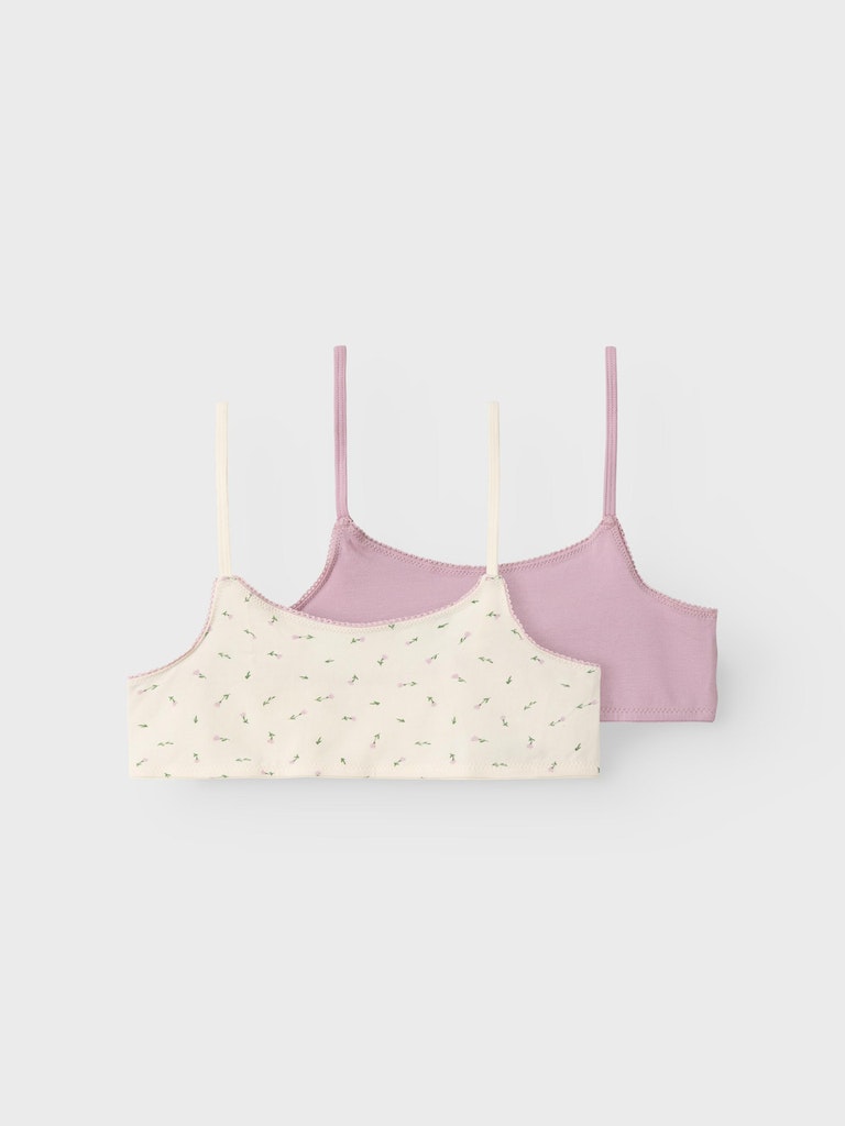 Name It Bralette 2-pak Short Strap Top Floral Buttercream - Billede 5