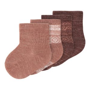 Name It Sokker Wak Uld 4-pak Cognac
