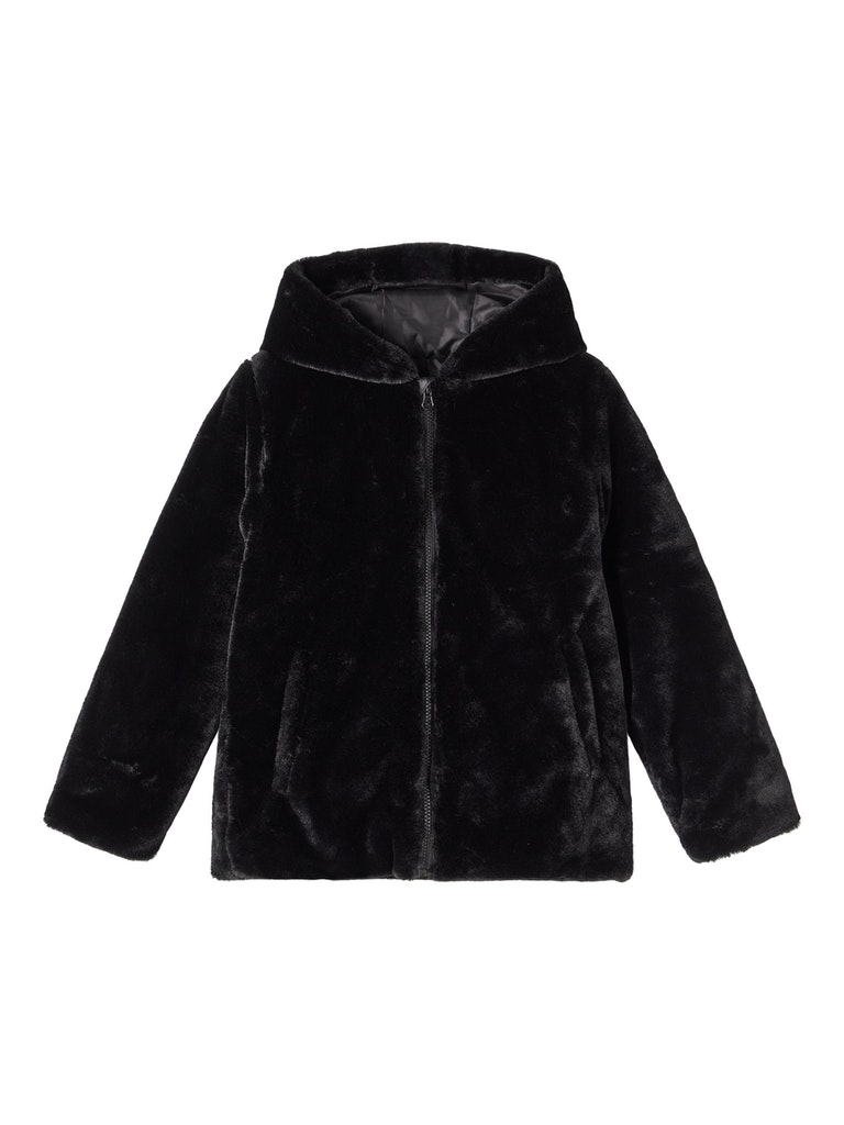 Name It Pelsjakke Marry Fauxfur Black - Billede 2