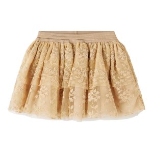 Lil' Atelier Nederdel Roa Tulle Skirt Warm Sand