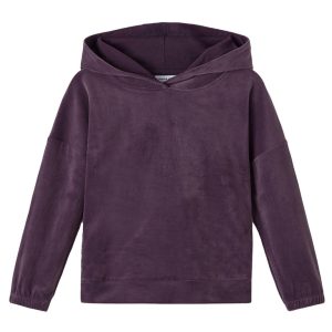 Name It Hættetrøje Hoodie Rasmine Velour Hortensia