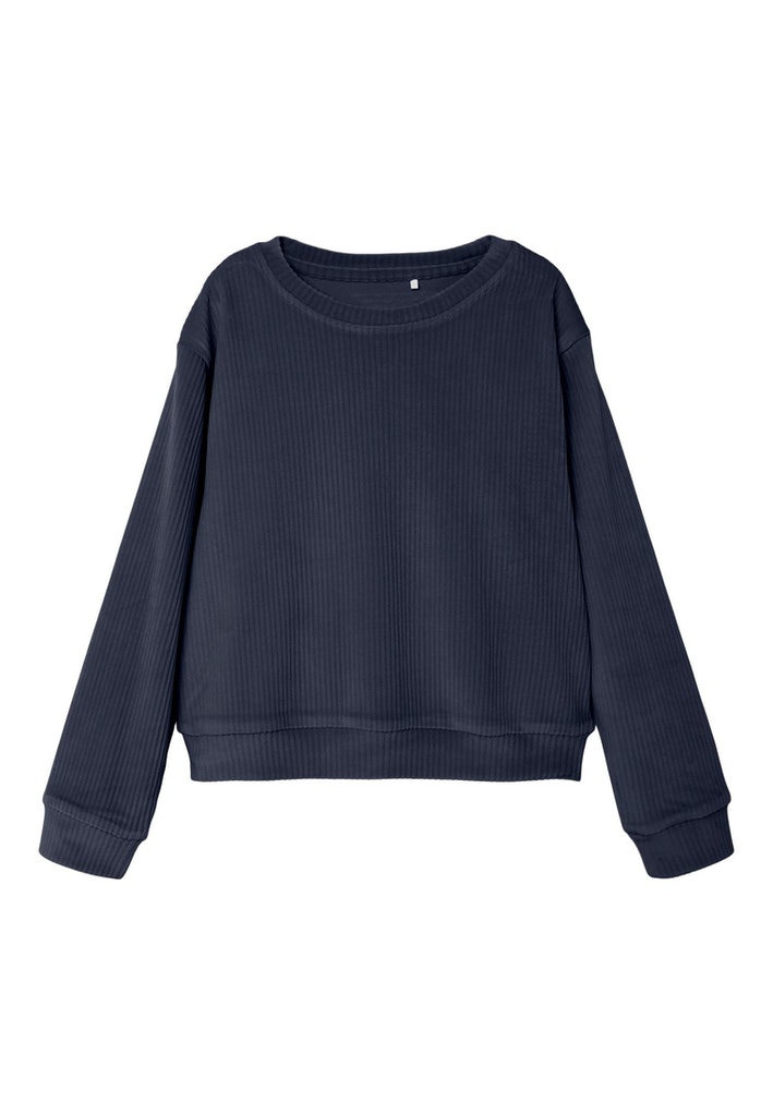 Name It Bluse Veloa Velvet Short Top Dark Sapphire