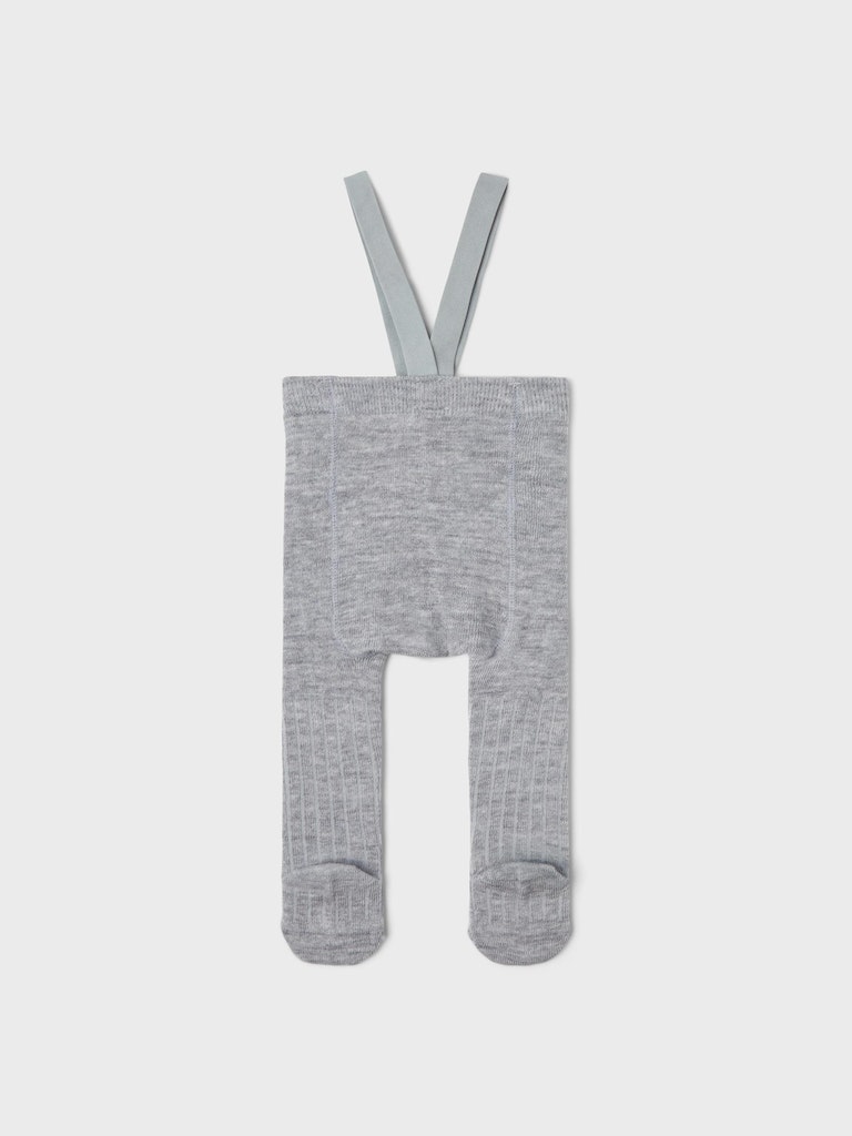 Name It Uld Strømpebukser m/seler Wakma Rib Grey Melange - Billede 2