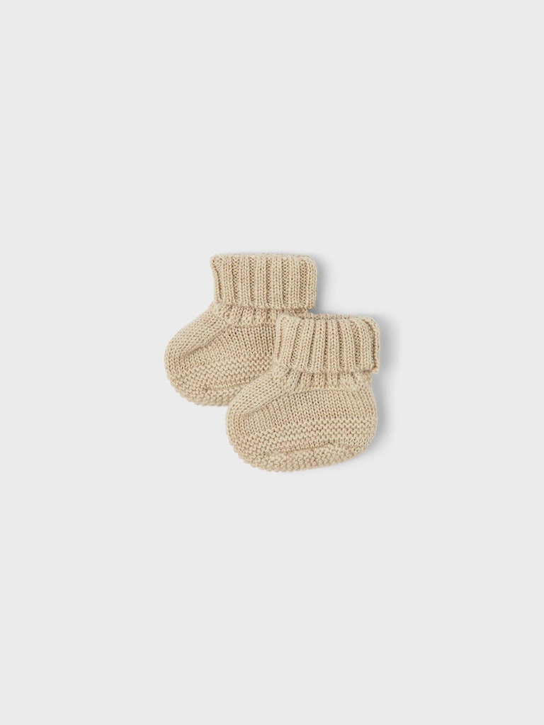 Name It Uld Futter Strik Wrilla Slippers White Pepper - Billede 3