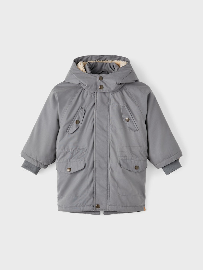 Lil' Atelier Vinterjakke Golan Long Quiet Shade - Billede 3