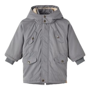 Lil' Atelier Vinterjakke Golan Long Quiet Shade