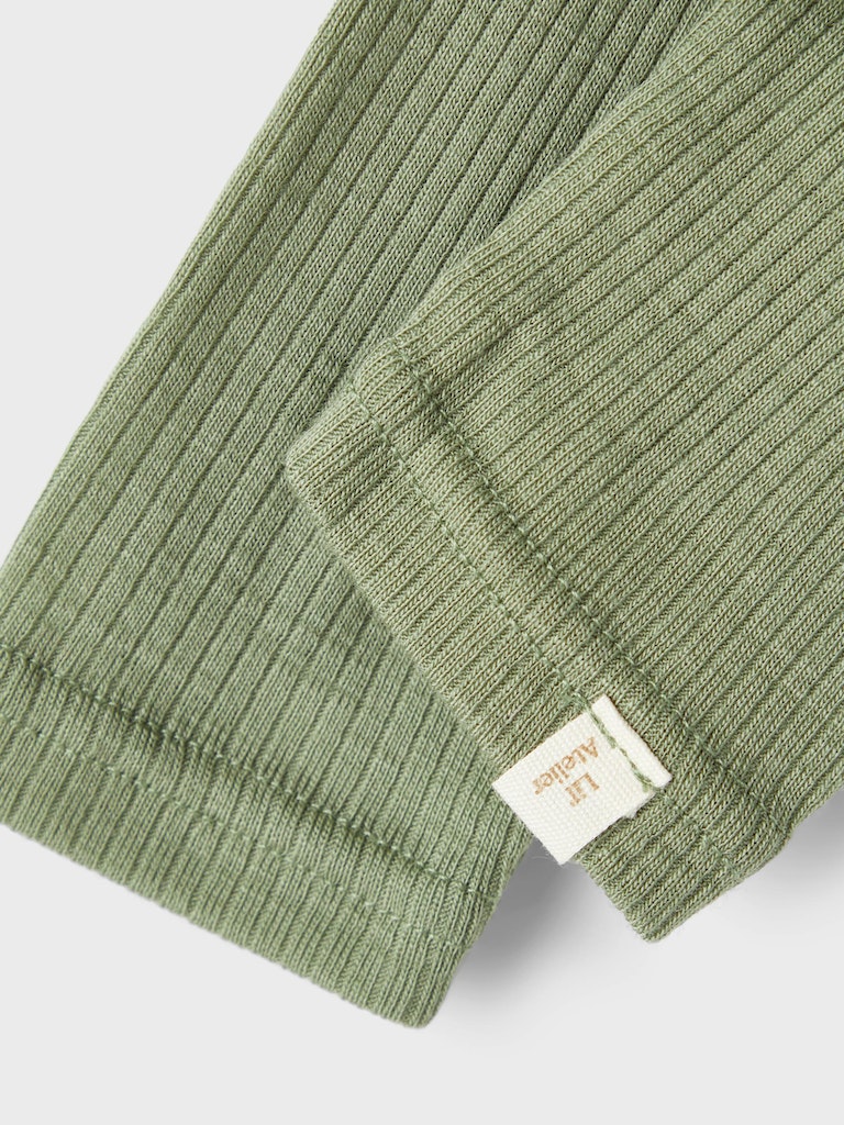 Lil' Atelier Uld Leggins Fable Slim Oil Green - Billede 2