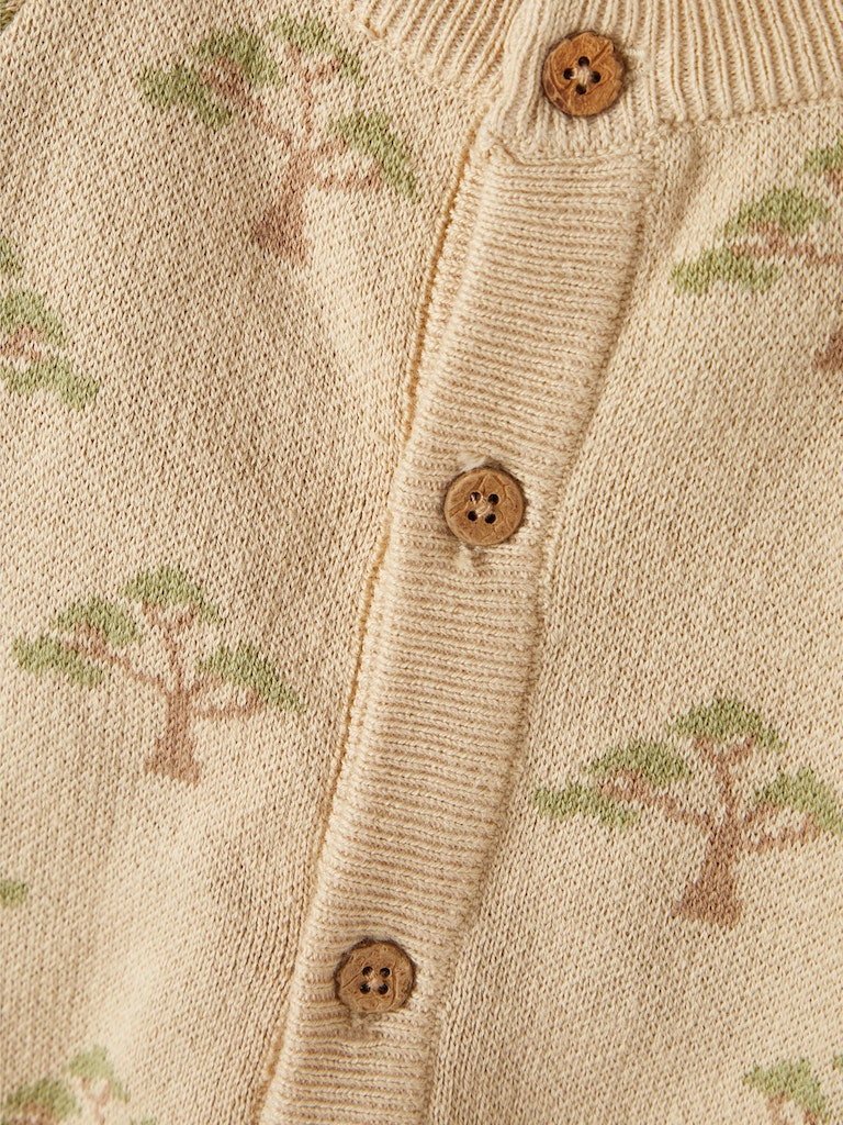 Lil' Atelier Cardigan LS Strik Lamao Pebble - Billede 2