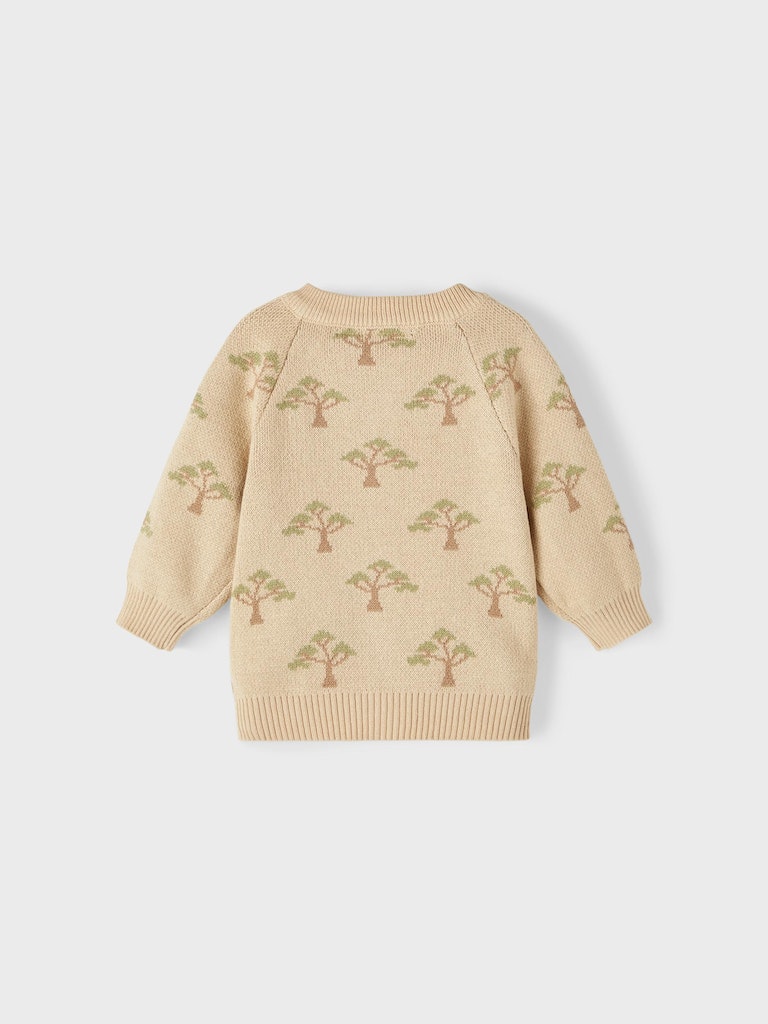 Lil' Atelier Cardigan LS Strik Lamao Pebble - Billede 3