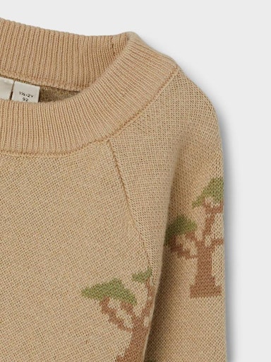 Lil' Atelier Sweatshirt LS Strik Lamao Pebble - Billede 3