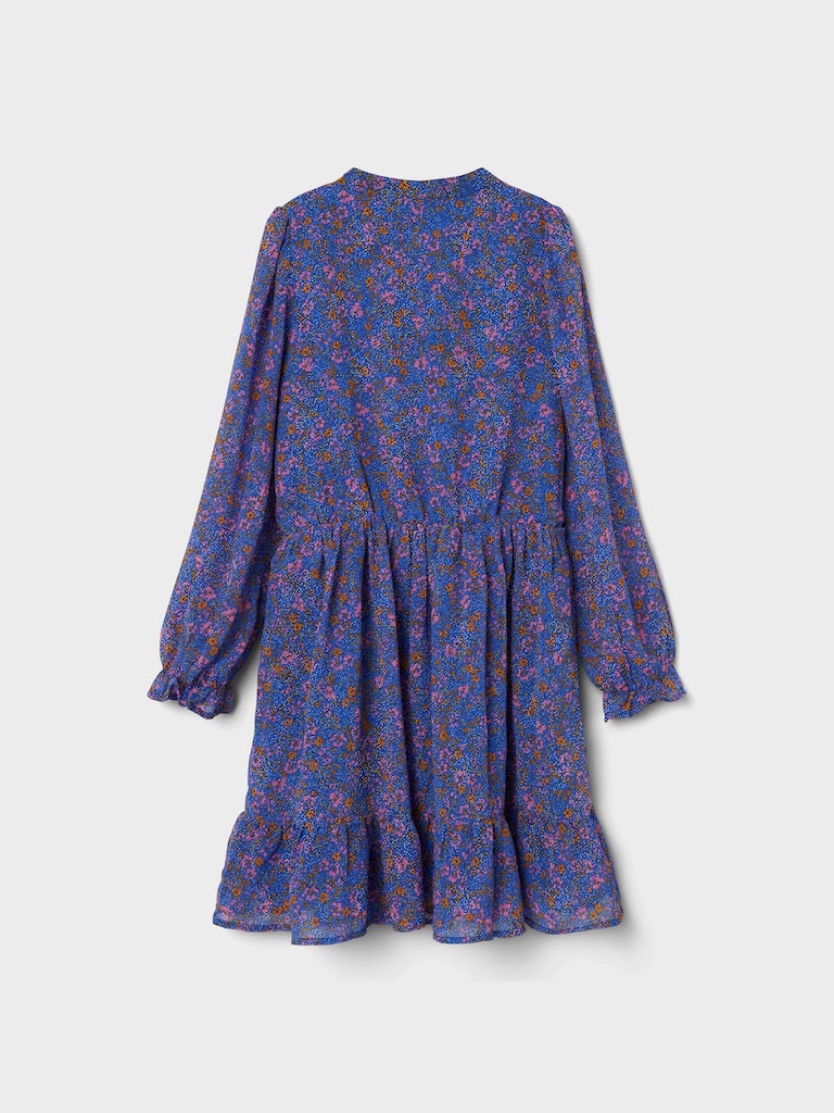 Name It Kjole LS Lasigne Dazzling Blue - Billede 3