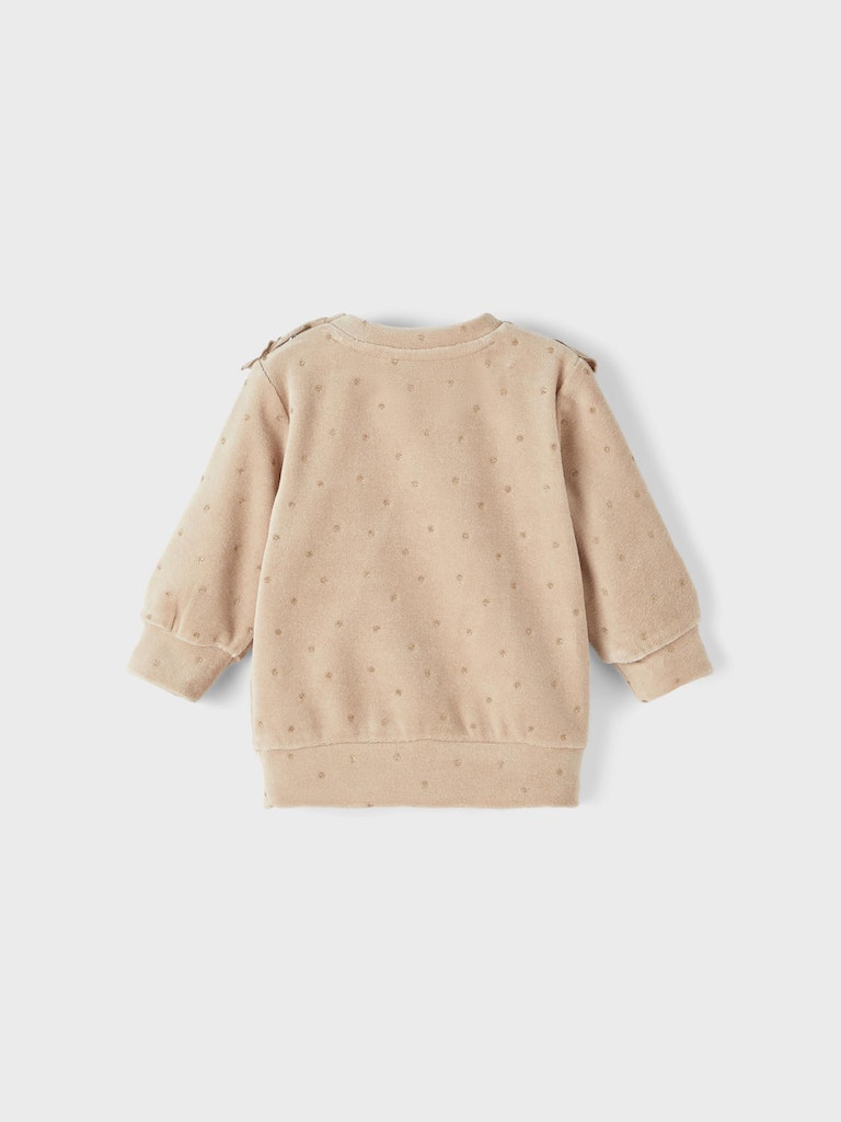 Name It Sweatshirt LS Noya Velour Oxford Tan - Billede 2