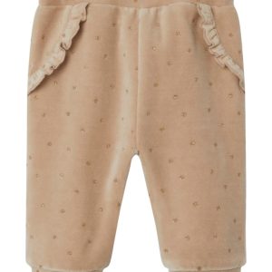 Name It Sweatpants Noya Velour Oxford Tan