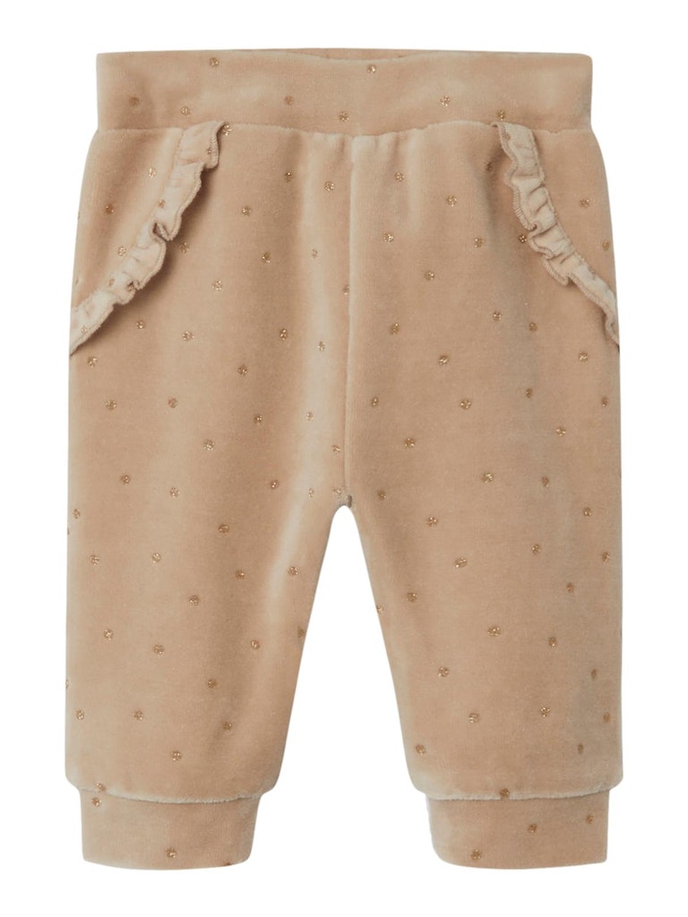 Name It Sweatpants Noya Velour Oxford Tan