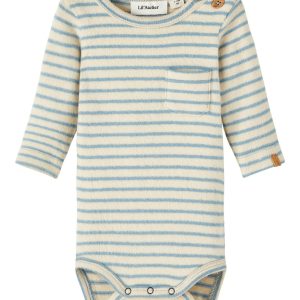 Lil' Atelier Body LS Geo Slim Smoke Blue