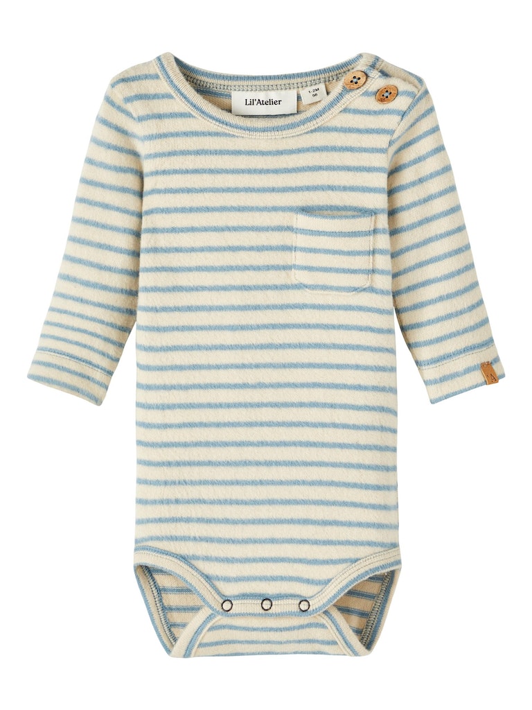 Lil' Atelier Body LS Geo Slim Smoke Blue