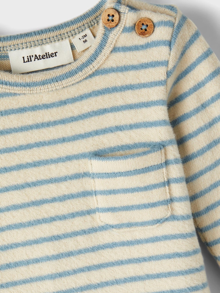 Lil' Atelier Body LS Geo Slim Smoke Blue - Billede 3