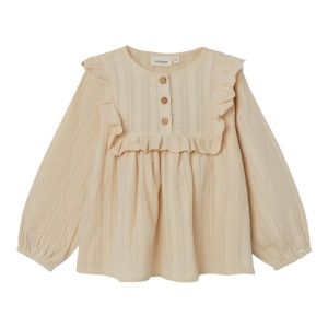 Lil' Atelier Bluse LS Foya Loose Wood Ash