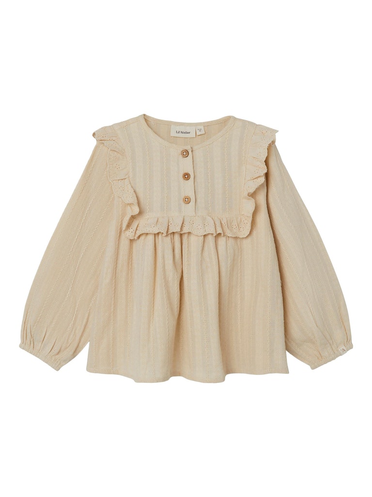 Lil' Atelier Bluse LS Foya Loose Wood Ash