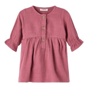 Lil' Atelier Kjolebody LS Heather Dry Rose