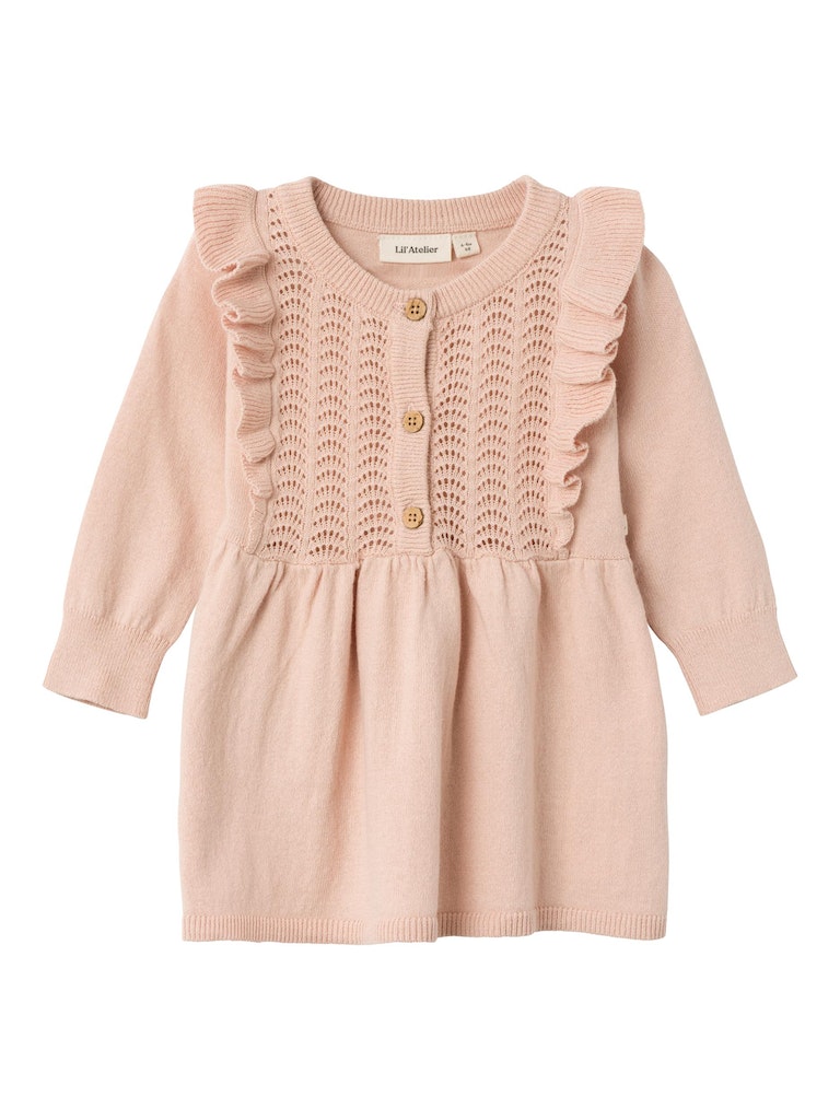 Lil' Atelier Kjole LS Strik Lara Rose Dust