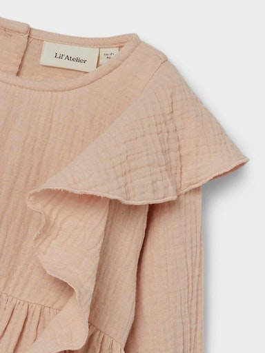 Lil' Atelier Kjole Ledolie LS Loose Rose Dust - Billede 3