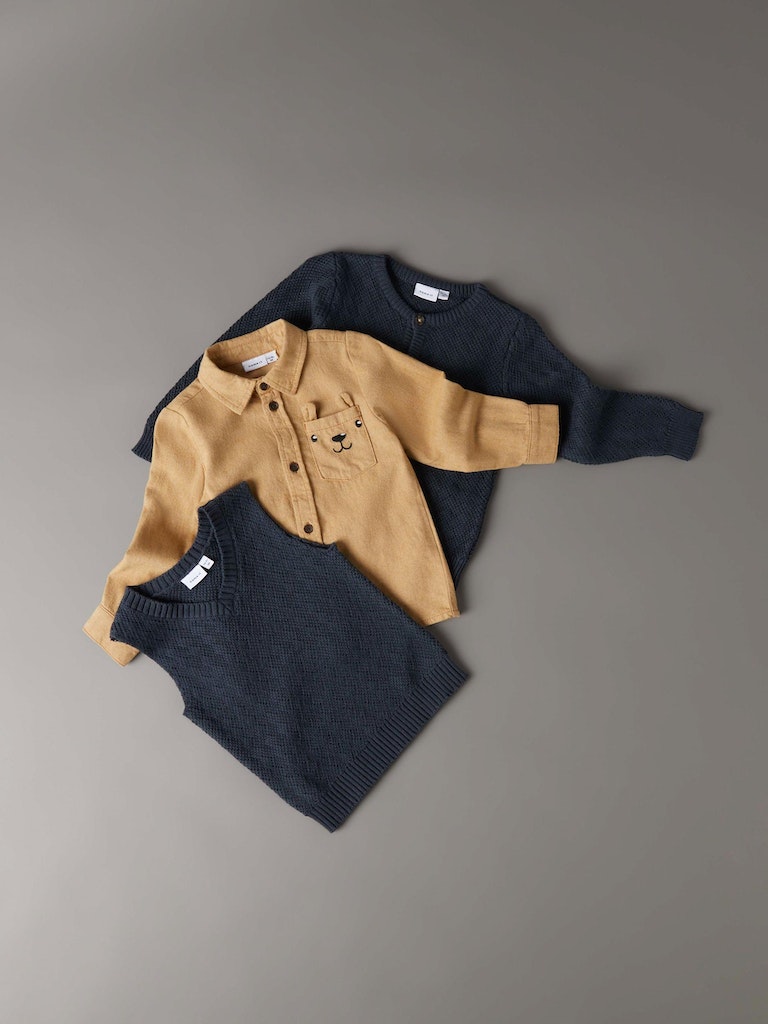 Name It Skjorte LS Rebam Bone Brown - Billede 4