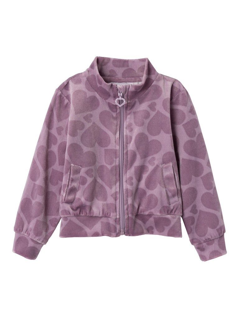 Name It Cardigan LS Sofie Velour Lavender Mist