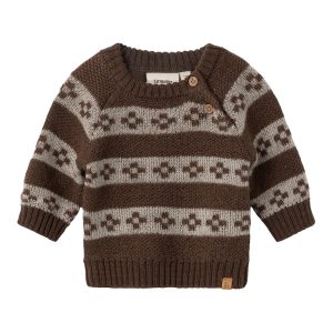 Lil' Atelier Bluse LS Strik Roger Rain Drum