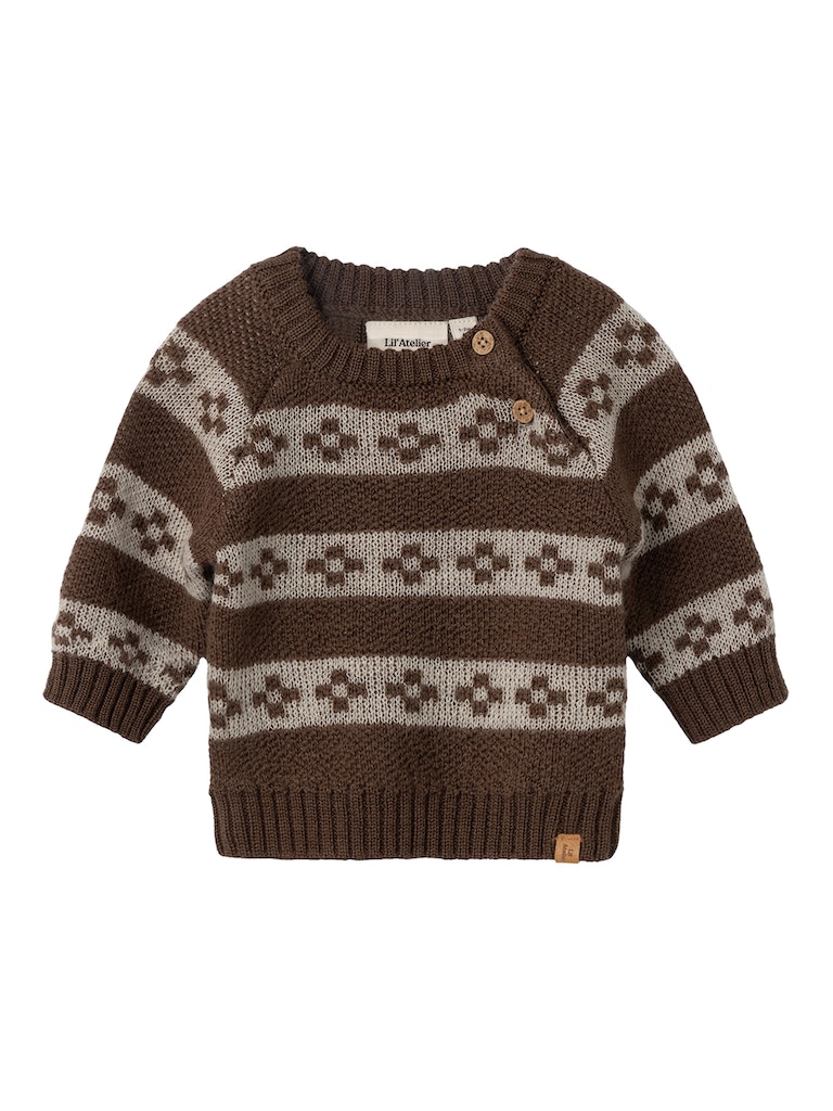Lil' Atelier Bluse LS Strik Roger Rain Drum
