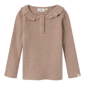 Lil' Atelier Bluse LS Rachel Slim Top Nougat