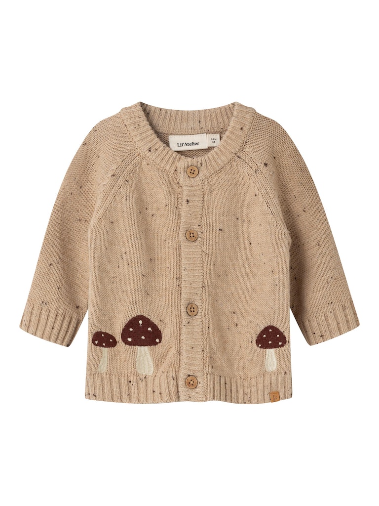 Lil' Atelier Cardigan LS Strik Galto Warm Sand