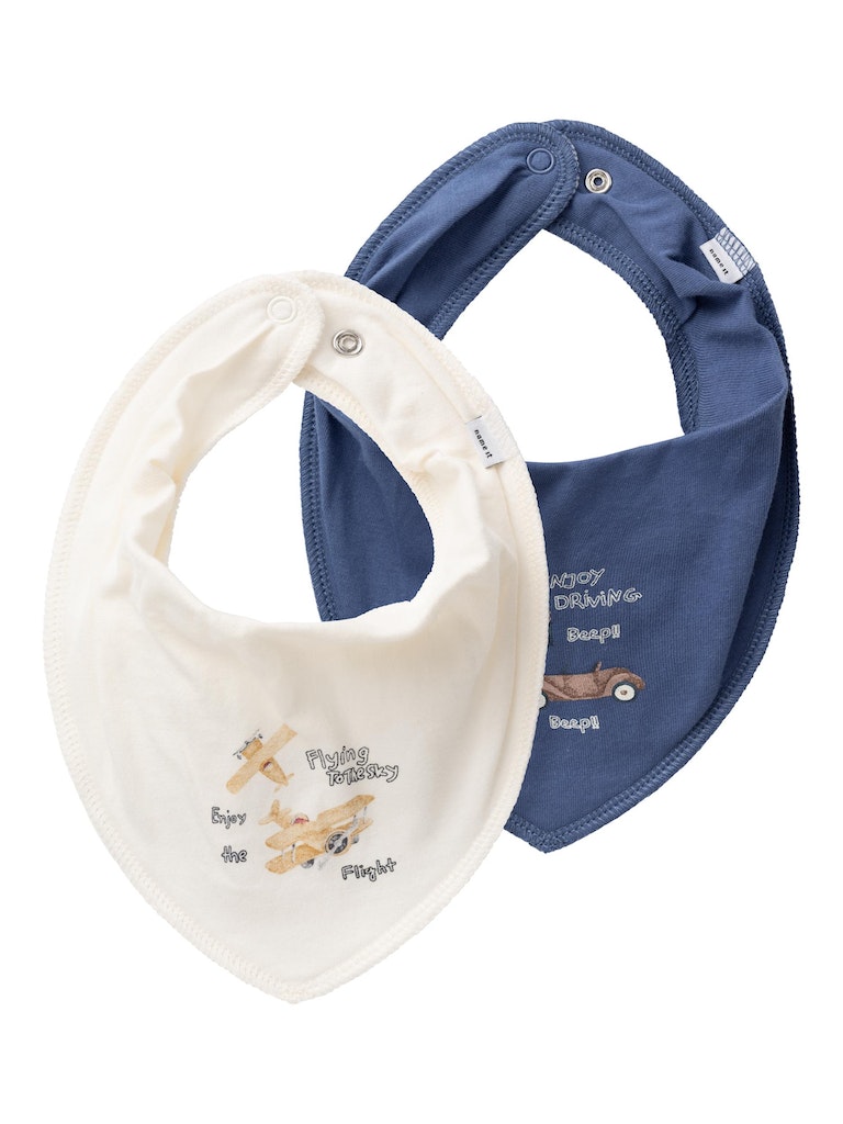Name It Hagesmæk YasimRugby 2-pak Scarf Bib Bijou Blue