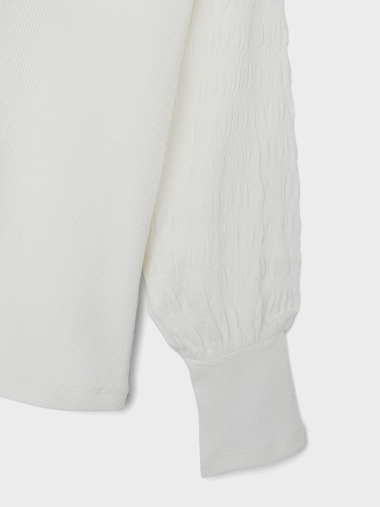 Name It Bluse LS Notalia Slim White Alyssum - Billede 2