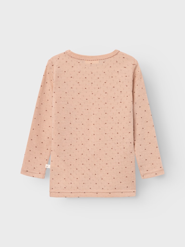 Lil' Atelier Uld Bluse LS Nava Rugby Tan - Billede 4