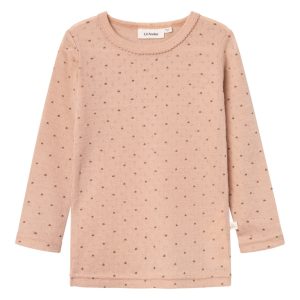 Lil' Atelier Uld Bluse LS Nava Rugby Tan