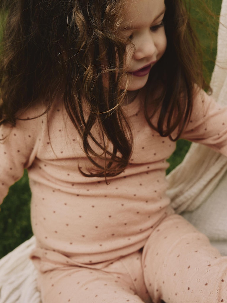 Lil' Atelier Uld Leggins Nava Rugby Tan - Billede 2