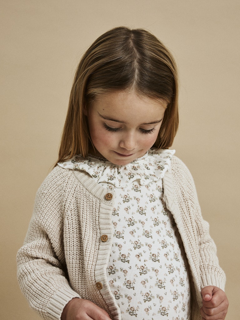 Lil' Atelier Bluse LS Gago Kni Slim Coconut Milk - Billede 5