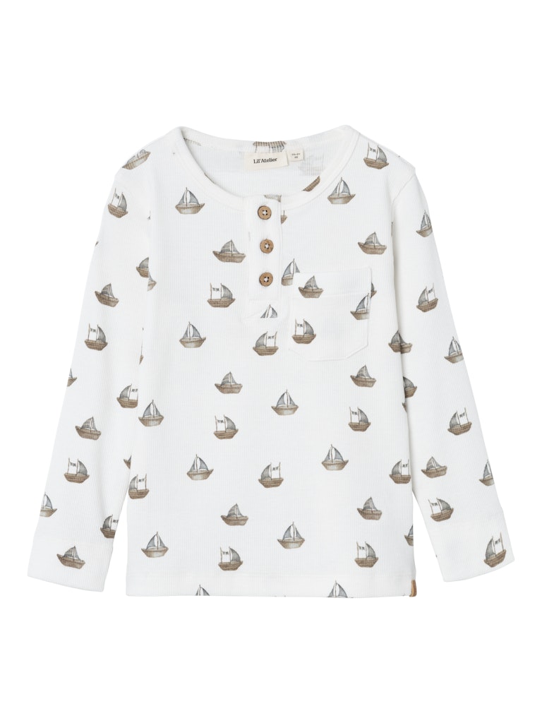 Lil' Atelier Bluse LS Gavo Slim Coconut Milk