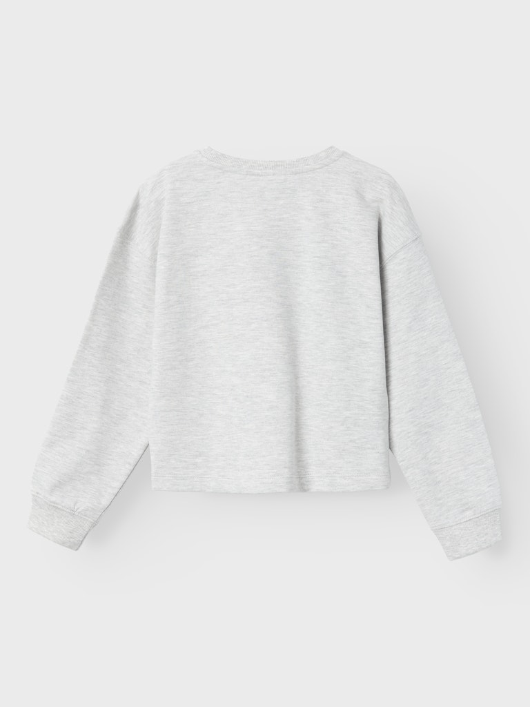 Name It Sweatshirt LS Losefine Short Light Grey Melange - Billede 2