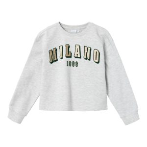 Name It Sweatshirt LS Losefine Short Light Grey Melange